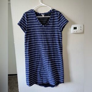Merona Navy and White Striped Top